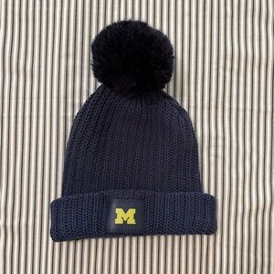 Love Your Melon/University of Michigan Navy Blue Pom-Pom Hat